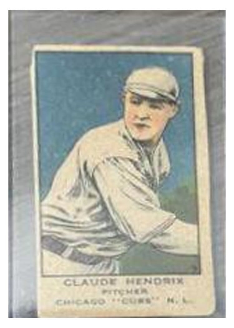 1919 W514 Claude Hendrix #9 card