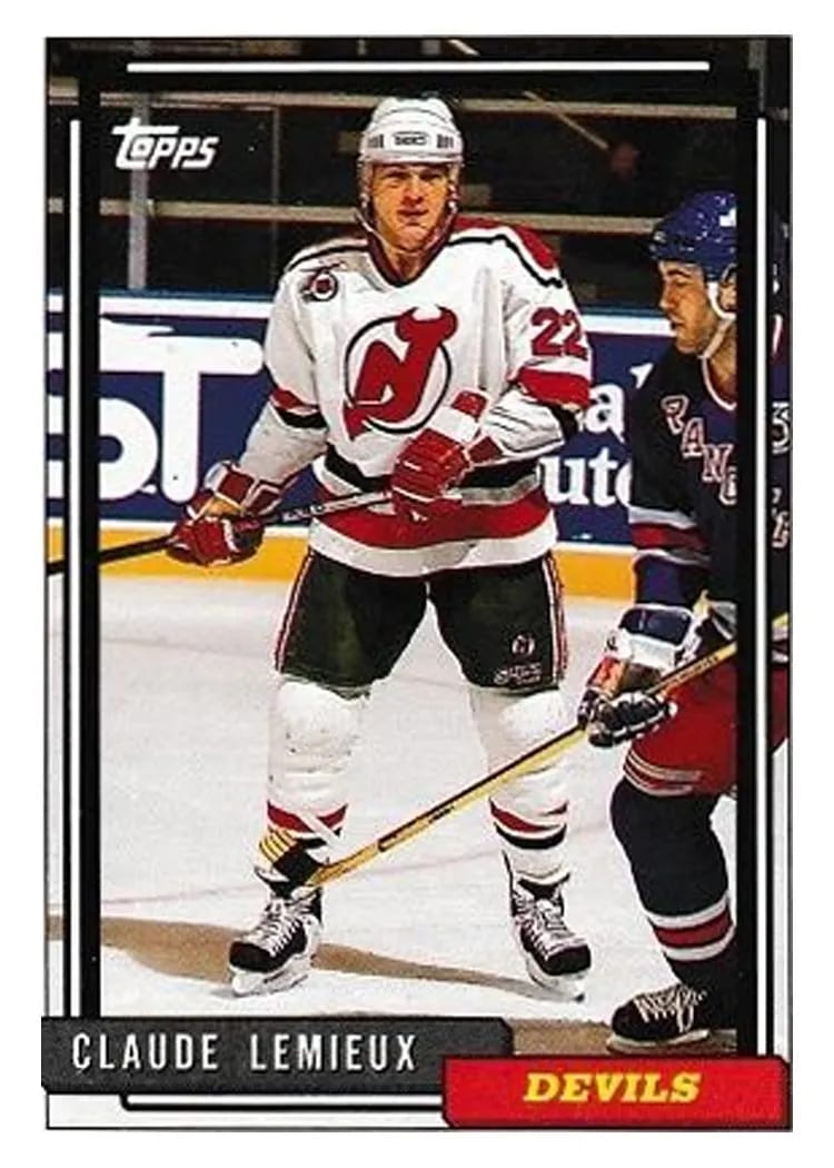 1992 Topps Claude Lemieux #43 card