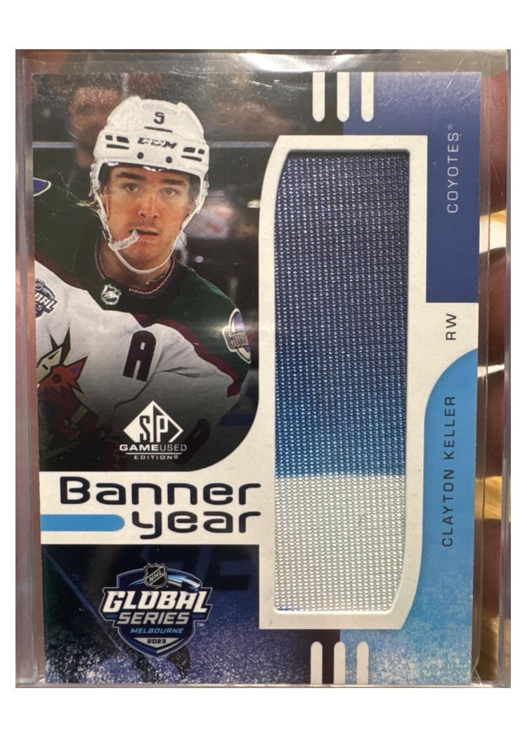 2024-25 SP Game Used 2023 Global Series Melbourne Banner Year Relics Clayton Keller #BYGS-CK card
