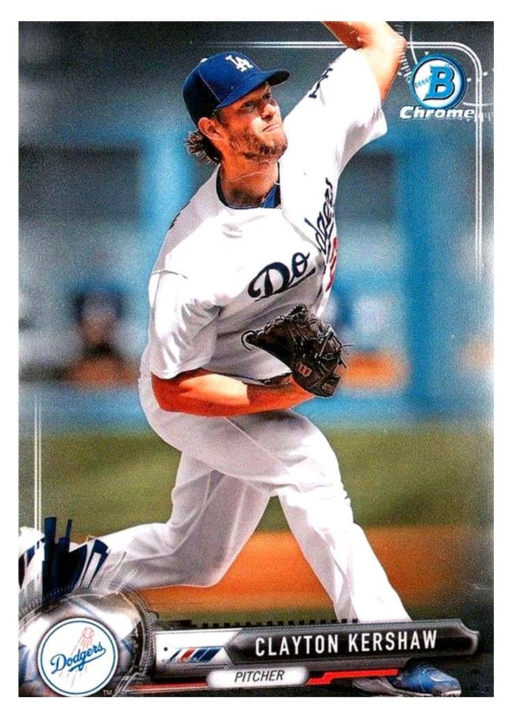 2017 Bowman Chrome Base Set Clayton Kershaw #93 card