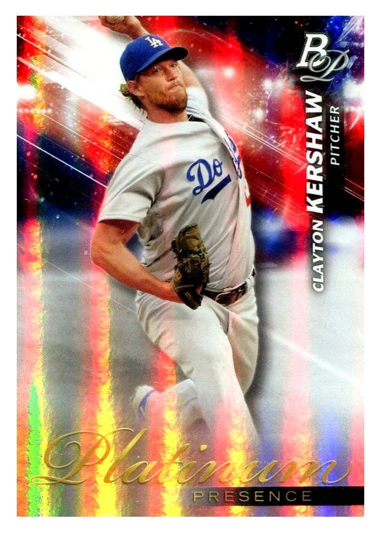 2018 Bowman Platinum Presence Clayton Kershaw #PP-17 card