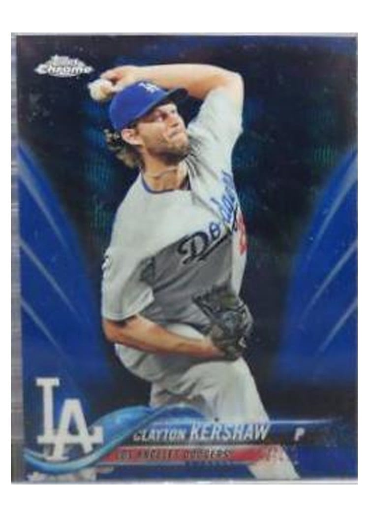 2018 Topps Chrome Base Set Clayton Kershaw #121 card