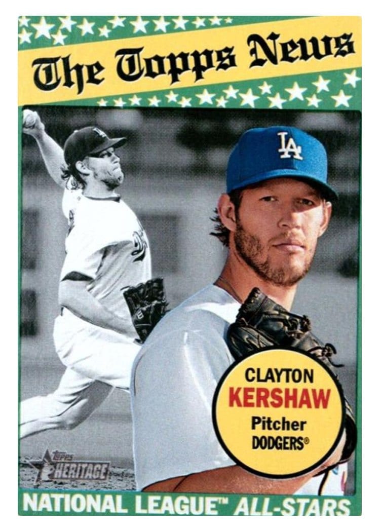 2018 Topps Heritage Base Set Clayton Kershaw #256 card