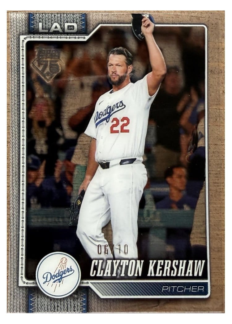 2026 Topps Clayton Kershaw Clear Variation #22 card