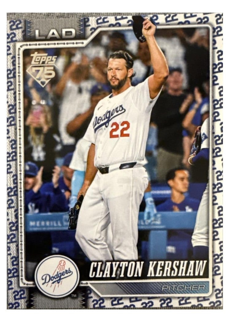 2026 Topps Clayton Kershaw #22 card