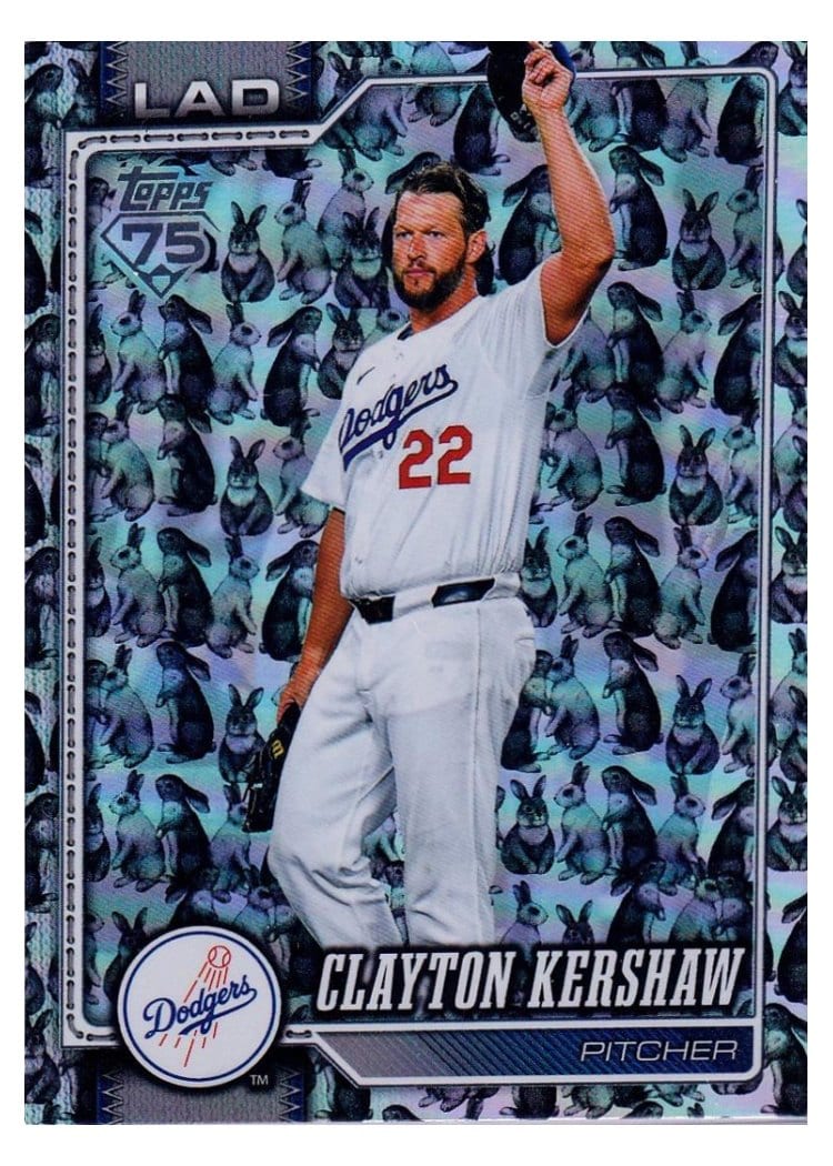 2026 Topps Clayton Kershaw Holiday Rabbits #22 card