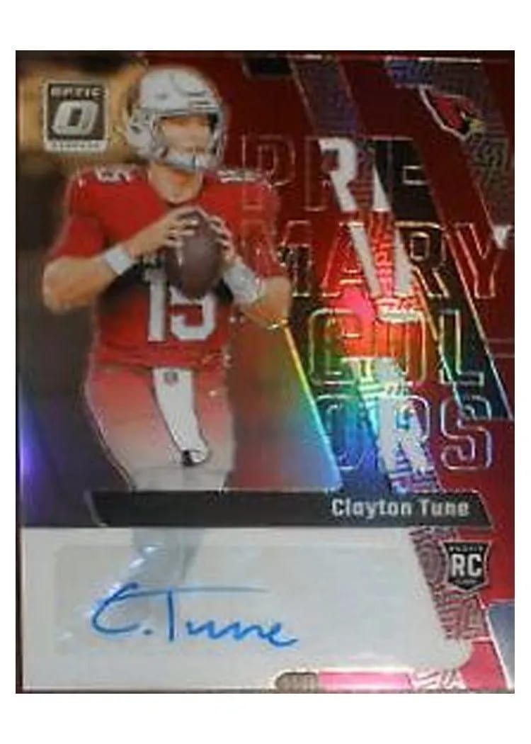 2023 Panini Donruss Optic Rookie Primary Colors Autograph Clayton Tune #6 card