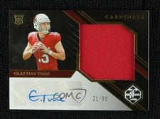2023 Panini Limited Rookie Patch Autographs Jumbo Clayton Tune #148 card