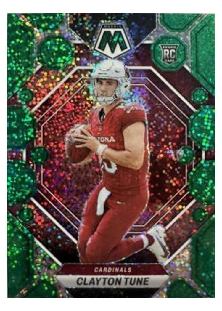 2023 Panini Mosaic Base Set Clayton Tune Green Sparkle #302 card