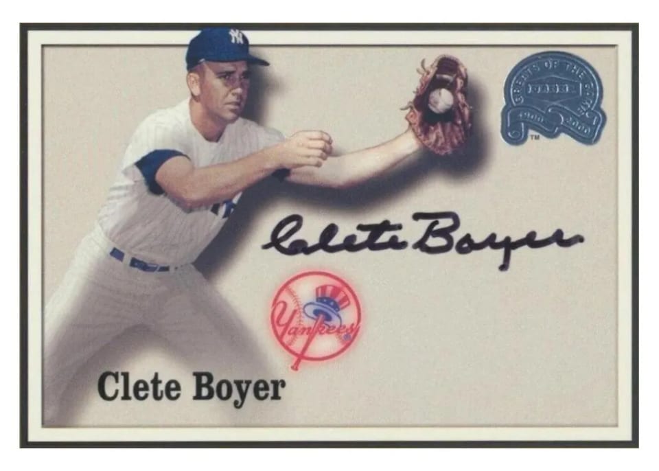 2000 Fleer Greats Clete Boyer card