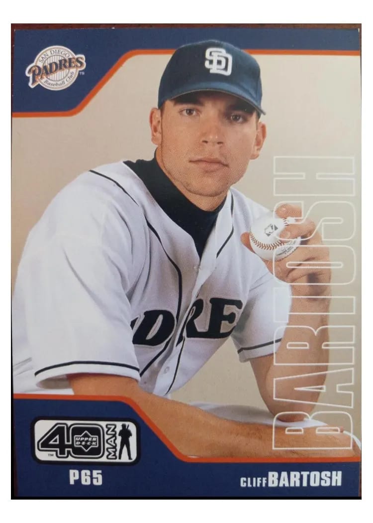 2002 Upper Deck 40-Man Base Set Cliff Bartosh #867 card