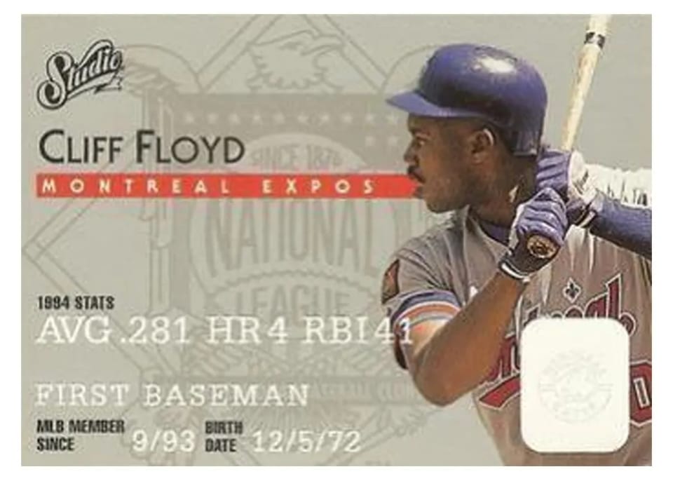1995 Studio Cliff Floyd #26 card