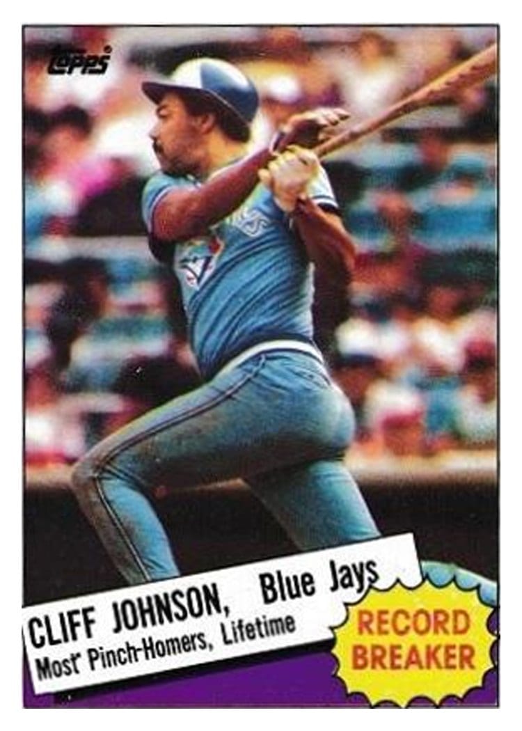 1985 Topps Cliff Johnson #4 card