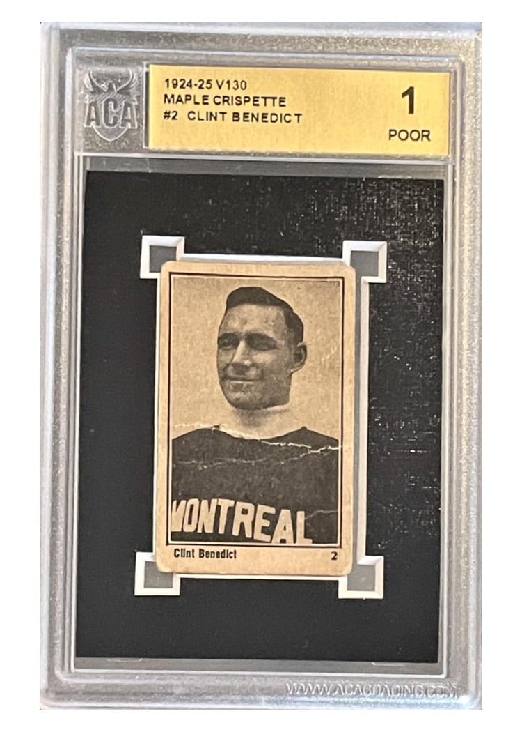 1924 V130 Maple Crispette Clint Benedict #2 card