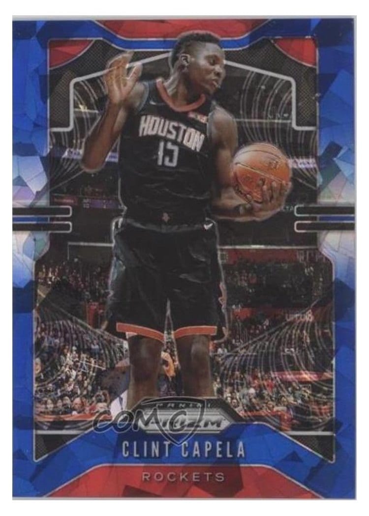 2019-20 Panini Prizm Base Set Clint Capela Blue Ice Prizm #110 card