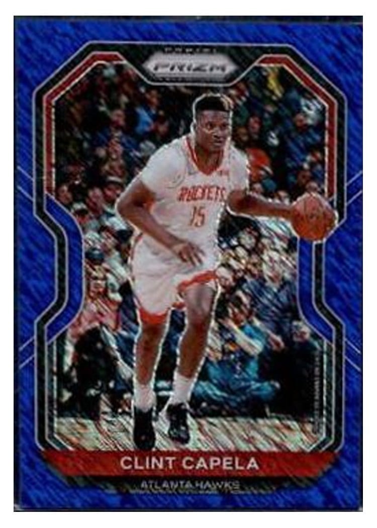 2020-21 Panini Prizm Base Set Clint Capela Blue Shimmer Prizm #69 card