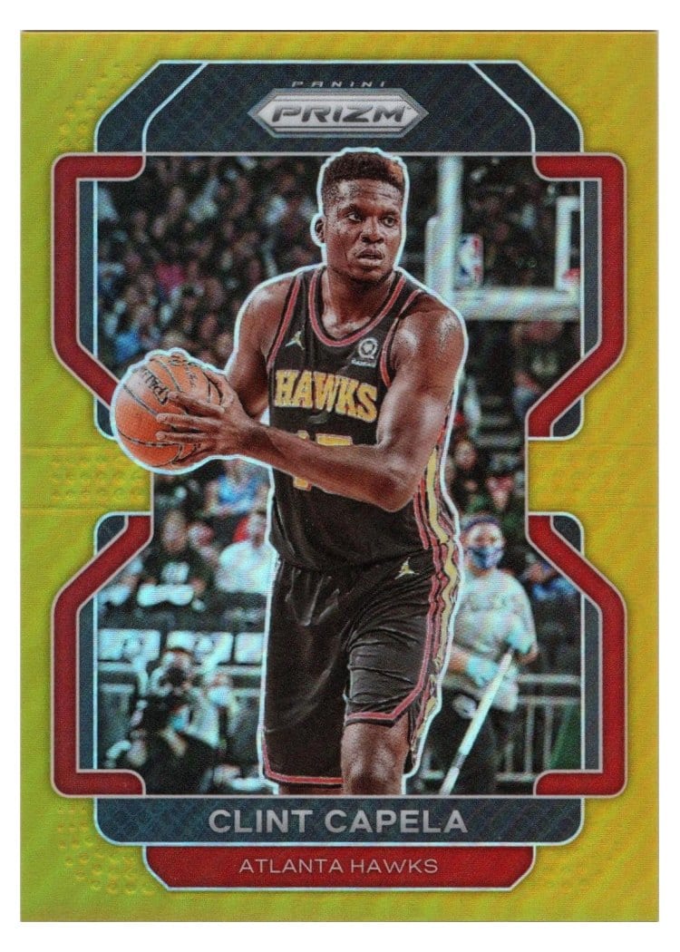 2021-22 Panini Prizm Base Set Clint Capela Gold Prizm #187 card