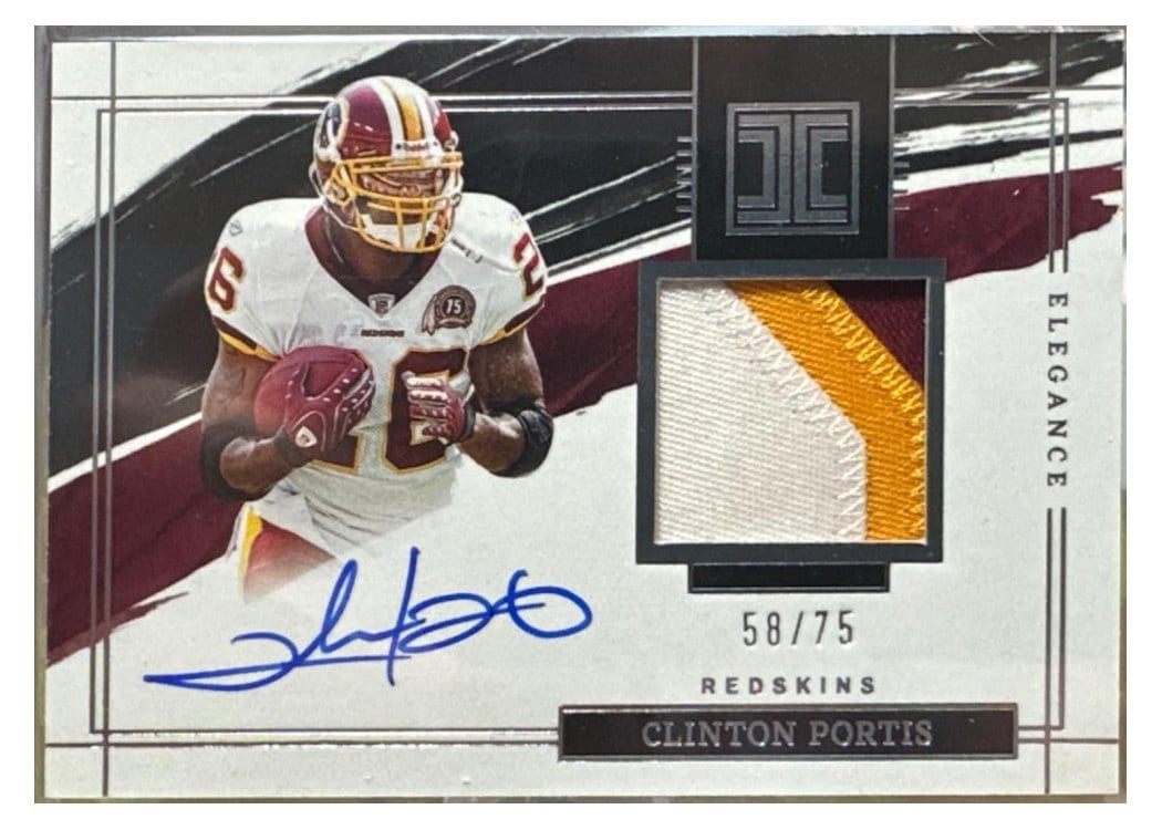 2022 Panini Impeccable Elegance Retired Patch Autos Clinton Portis #ERA-CPO card