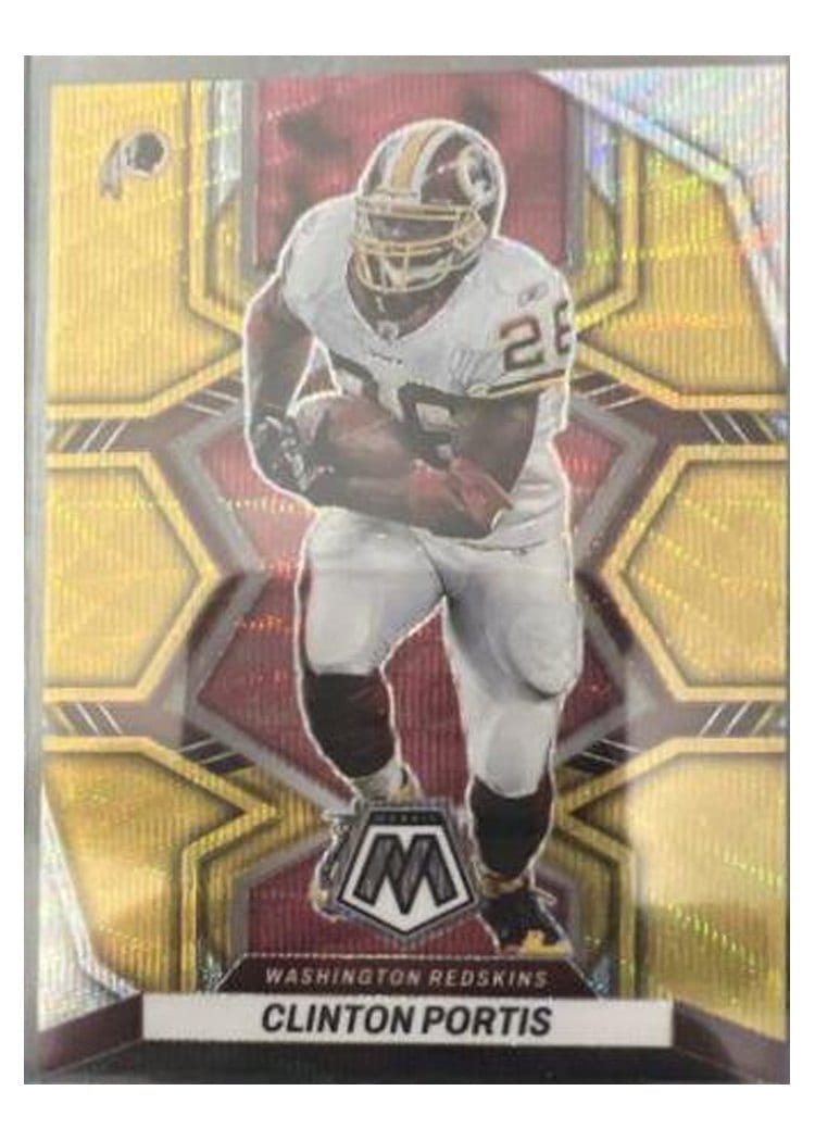 2022 Panini Mosaic Base Set Clinton Portis Gold Wave #200 card