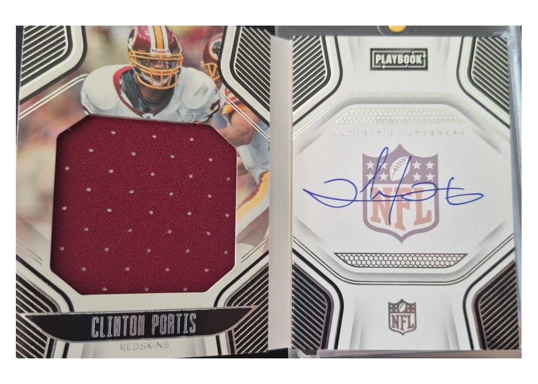 2022 Panini Playbook Playbook Jersey Autographs Clinton Portis #PJA-CP card