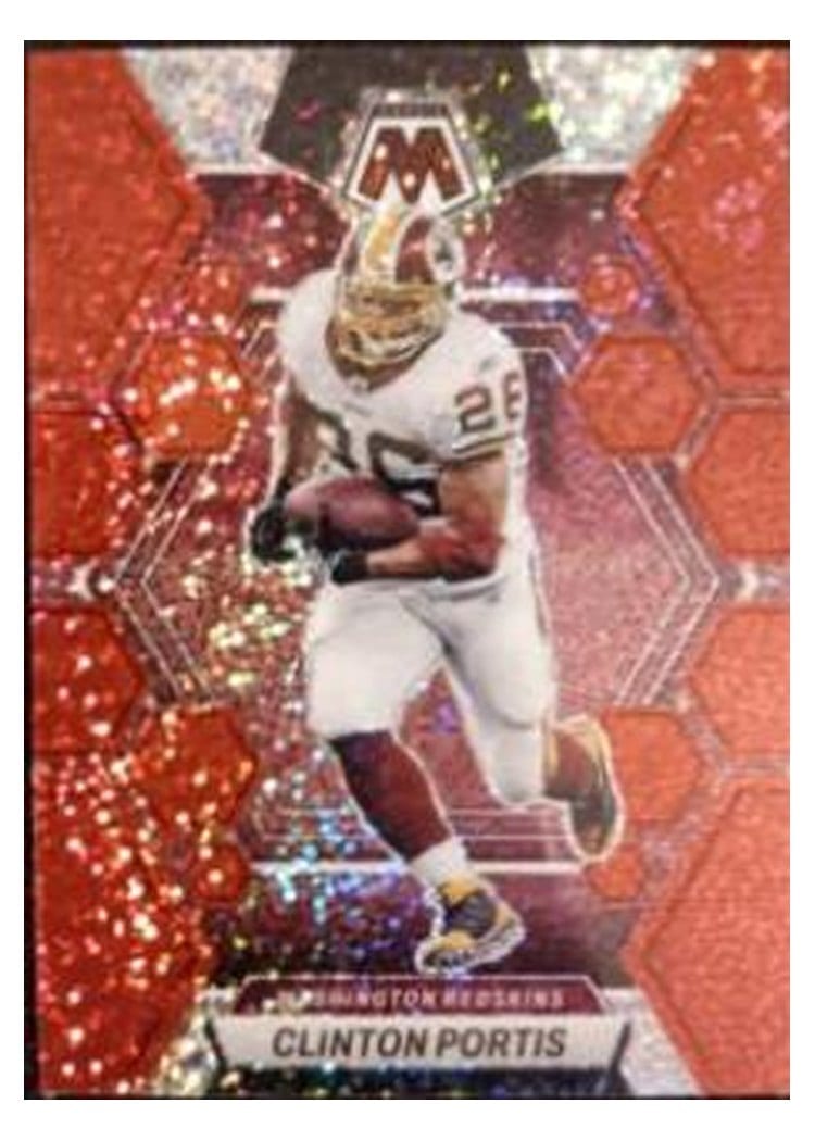 2023 Panini Mosaic Base Set Clinton Portis Red Sparkle #249 card