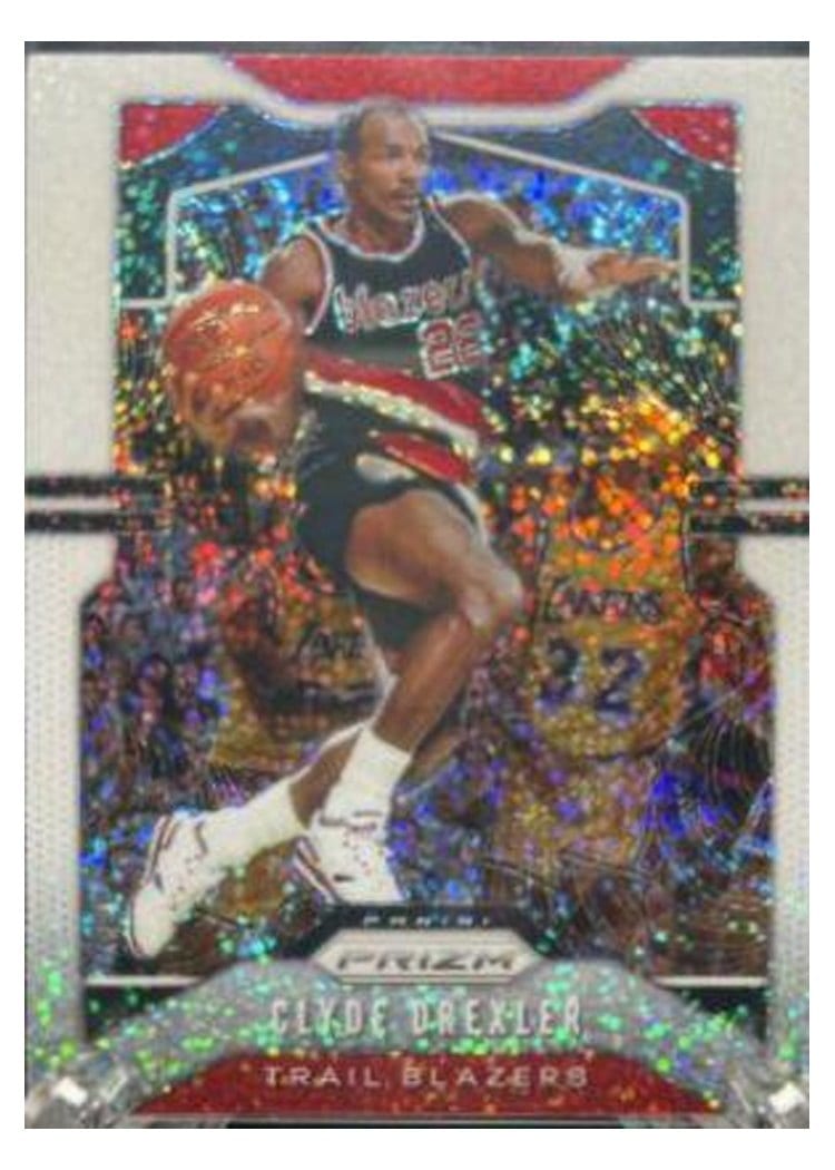 2019-20 Panini Prizm Base Set Clyde Drexler White Sparkle Prizm #23 card