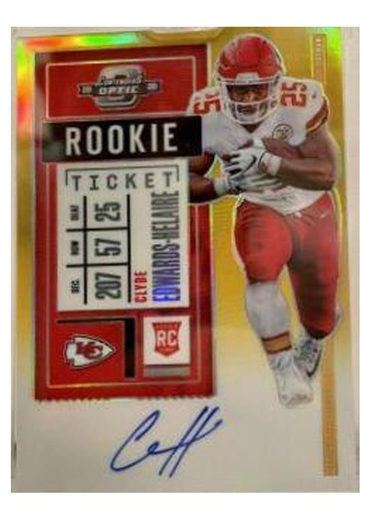 2020 Panini Contenders Optic Base Set Clyde Edwards-Helaire #112 card