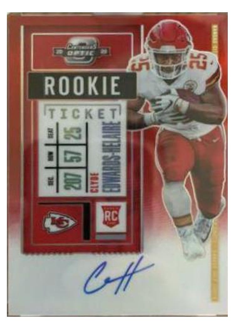 2020 Panini Contenders Optic Base Set Clyde Edwards-Helaire #112 card