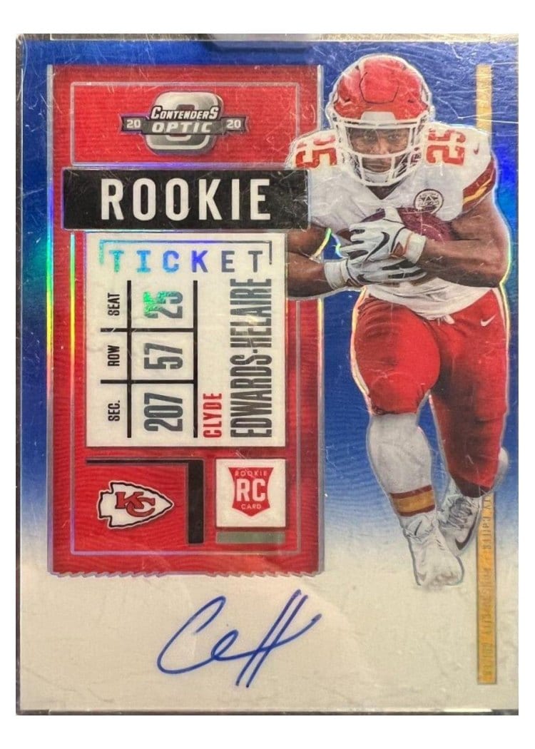 2020 Panini Contenders Optic Base Set Clyde Edwards-Helaire #112 card