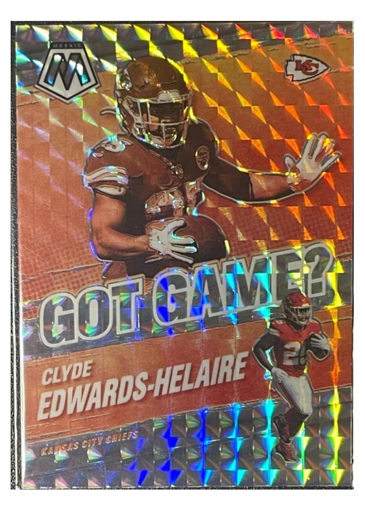 2021 Panini Mosaic Base Set Clyde Edwards-Helaire Mosaic #6 card