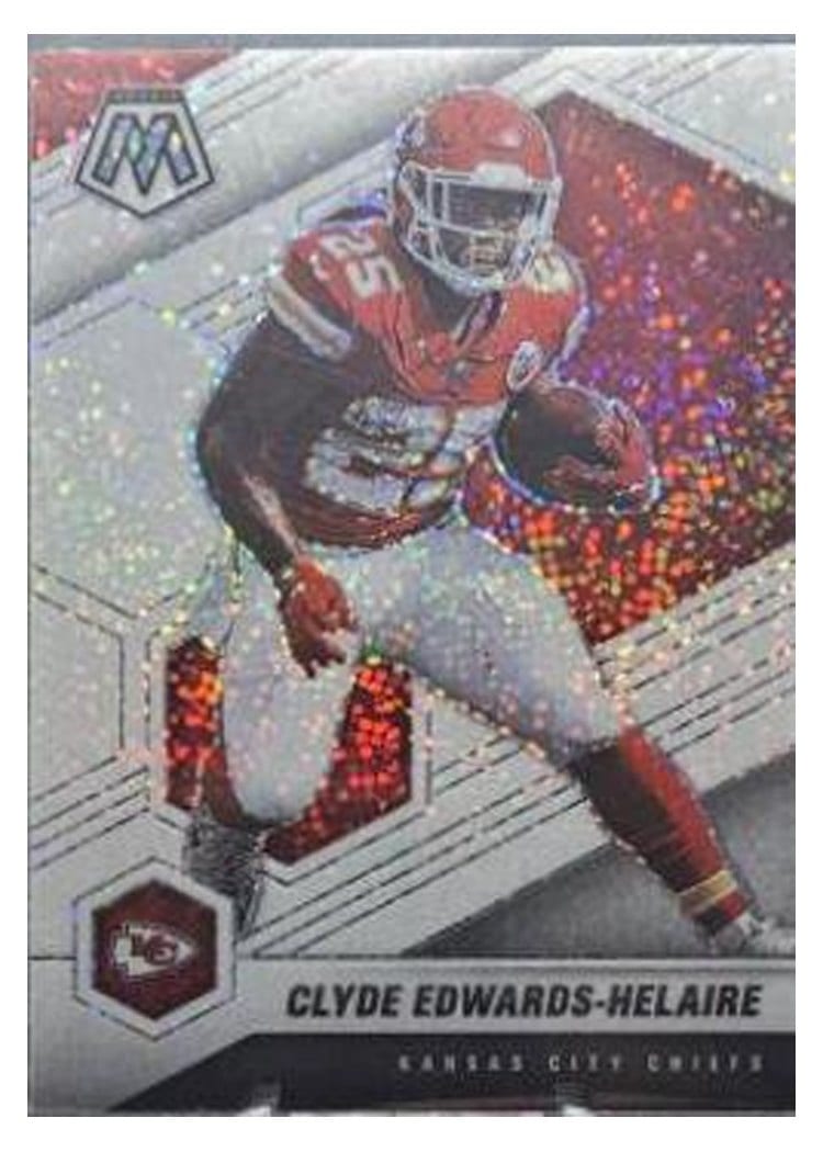 2021 Panini Mosaic Base Set Clyde Edwards-Helaire White Sparkle #6 card