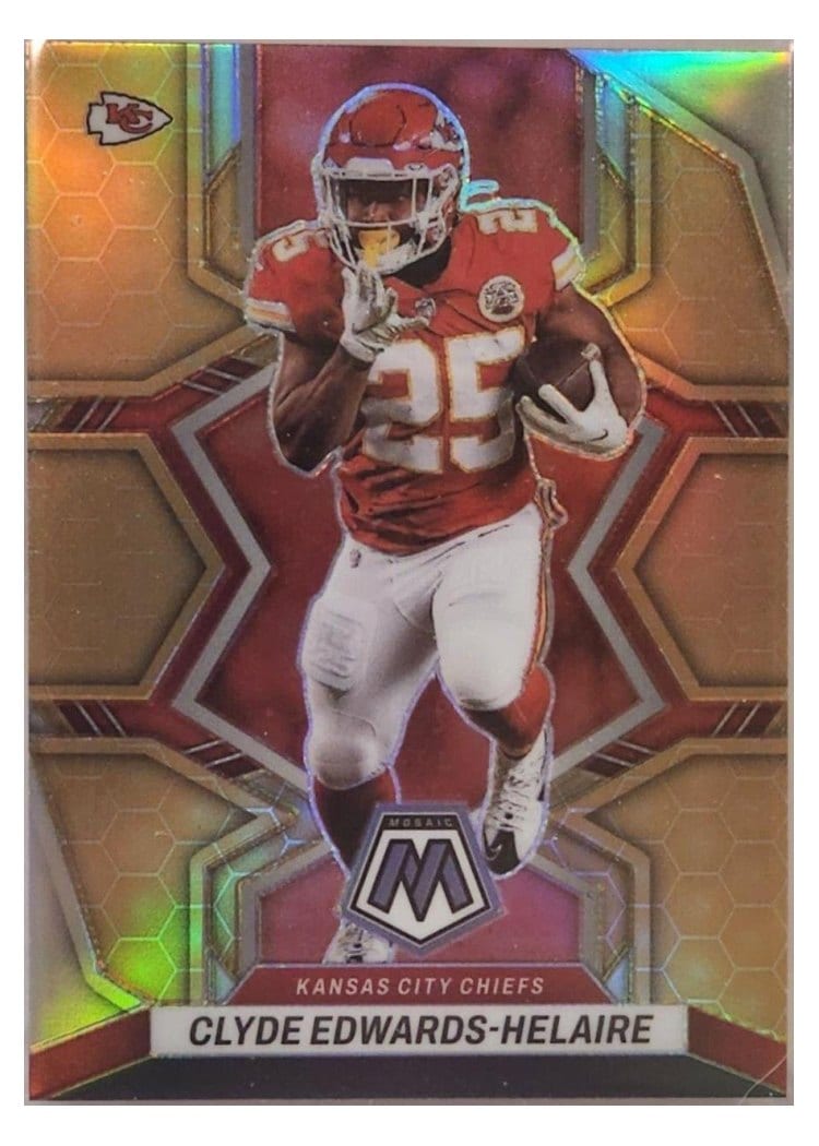 2022 Panini Mosaic Clyde Edwards Helaire #95 card