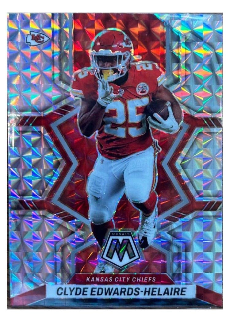 2022 Panini Mosaic Clyde Edwards Helaire Mosaic #95 card