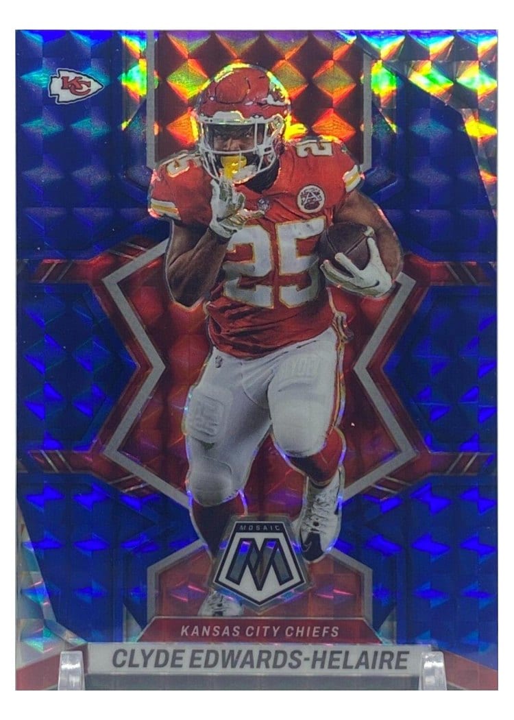 2022 Panini Mosaic Clyde Edwards Helaire #95 card