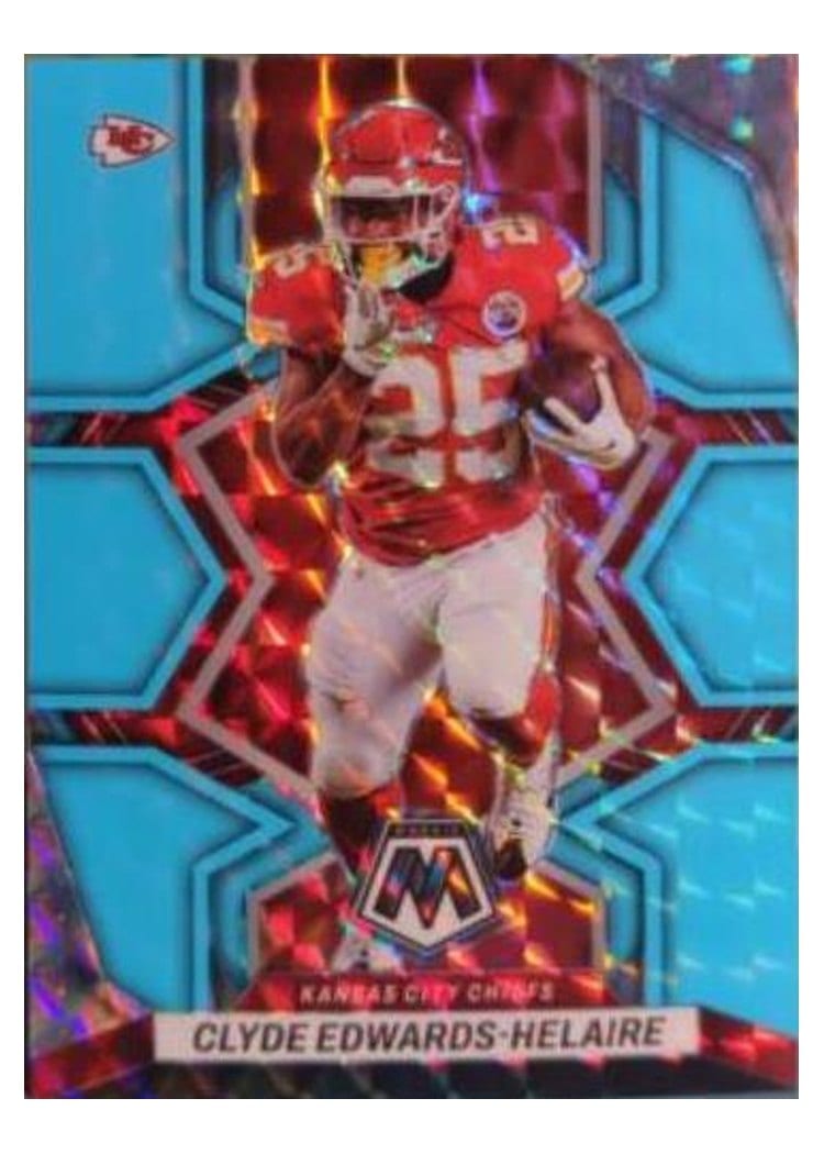 2022 Panini Mosaic Clyde Edwards Helaire #95 card