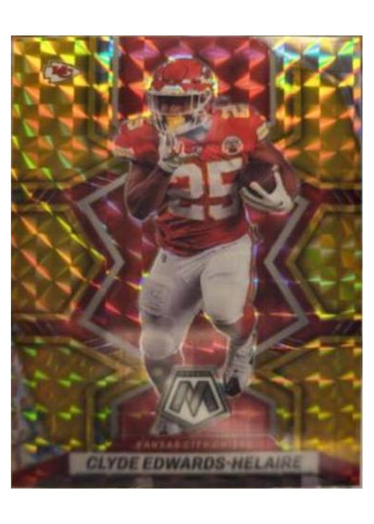 2022 Panini Mosaic Clyde Edwards Helaire #95 card