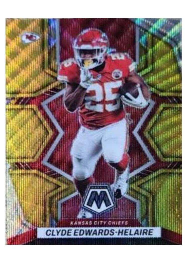 2022 Panini Mosaic Clyde Edwards Helaire #95 card