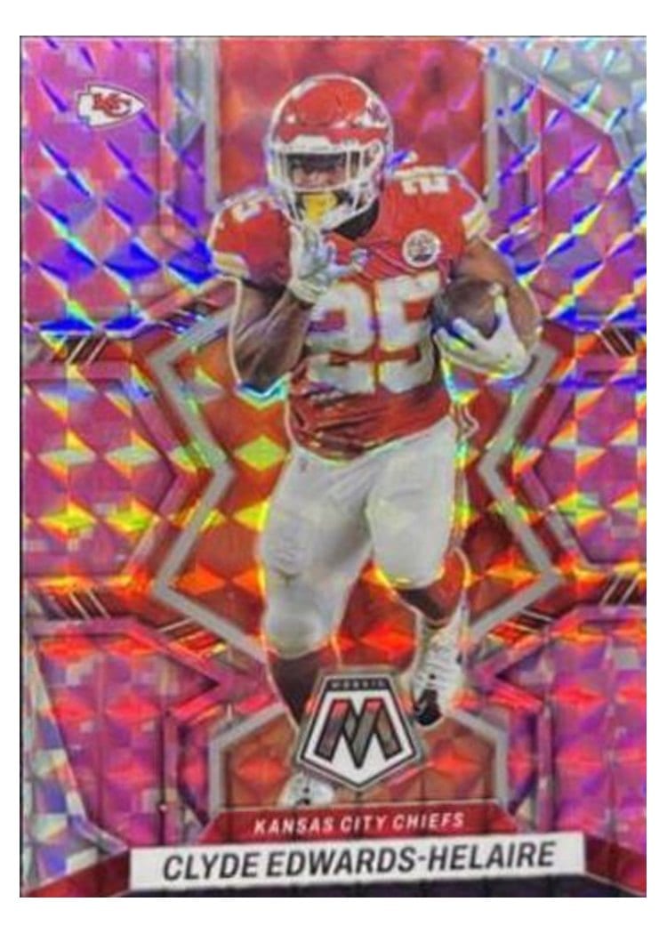 2022 Panini Mosaic Clyde Edwards Helaire #95 card