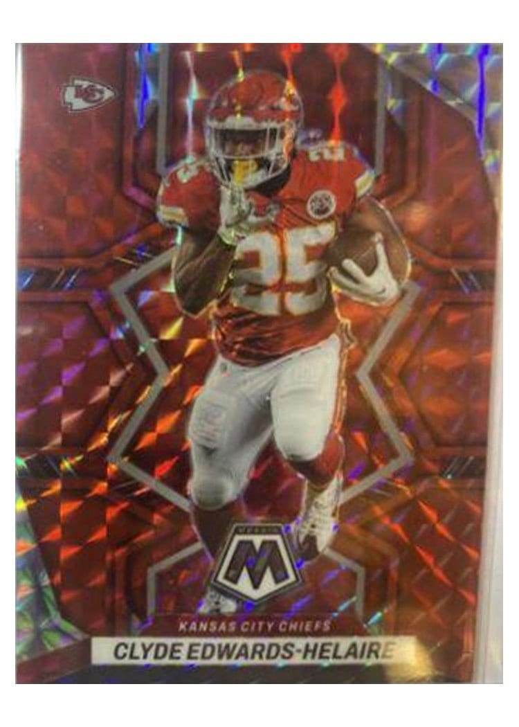 2022 Panini Mosaic Clyde Edwards Helaire #95 card