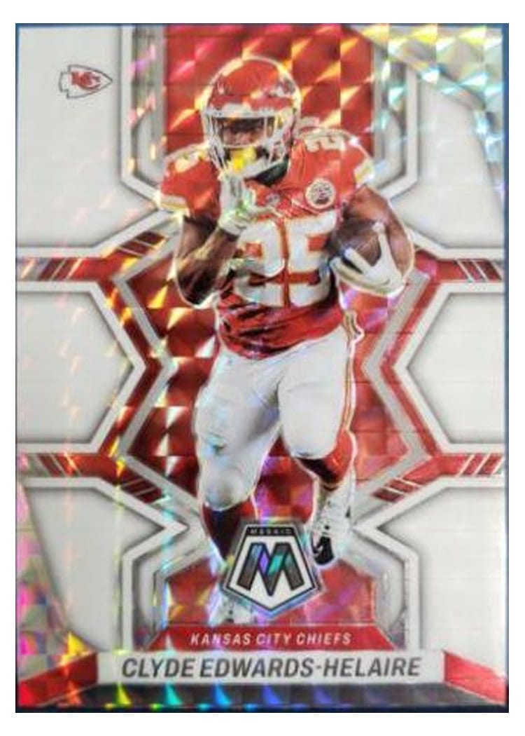2022 Panini Mosaic Clyde Edwards Helaire #95 card