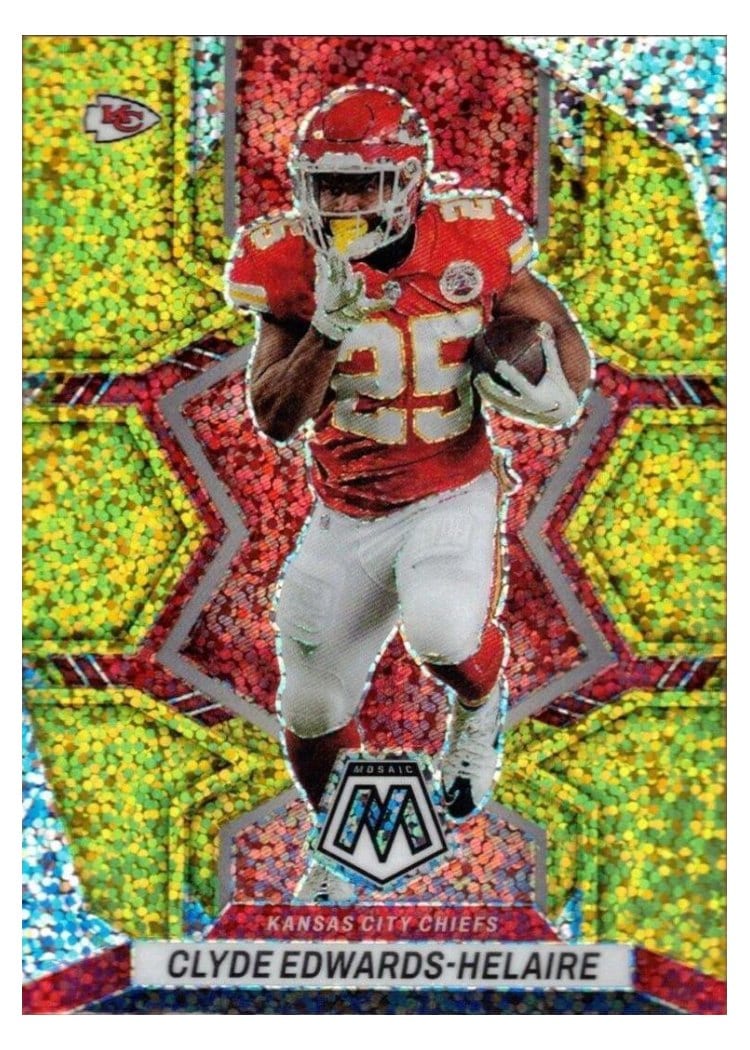 2022 Panini Mosaic Clyde Edwards Helaire #95 card