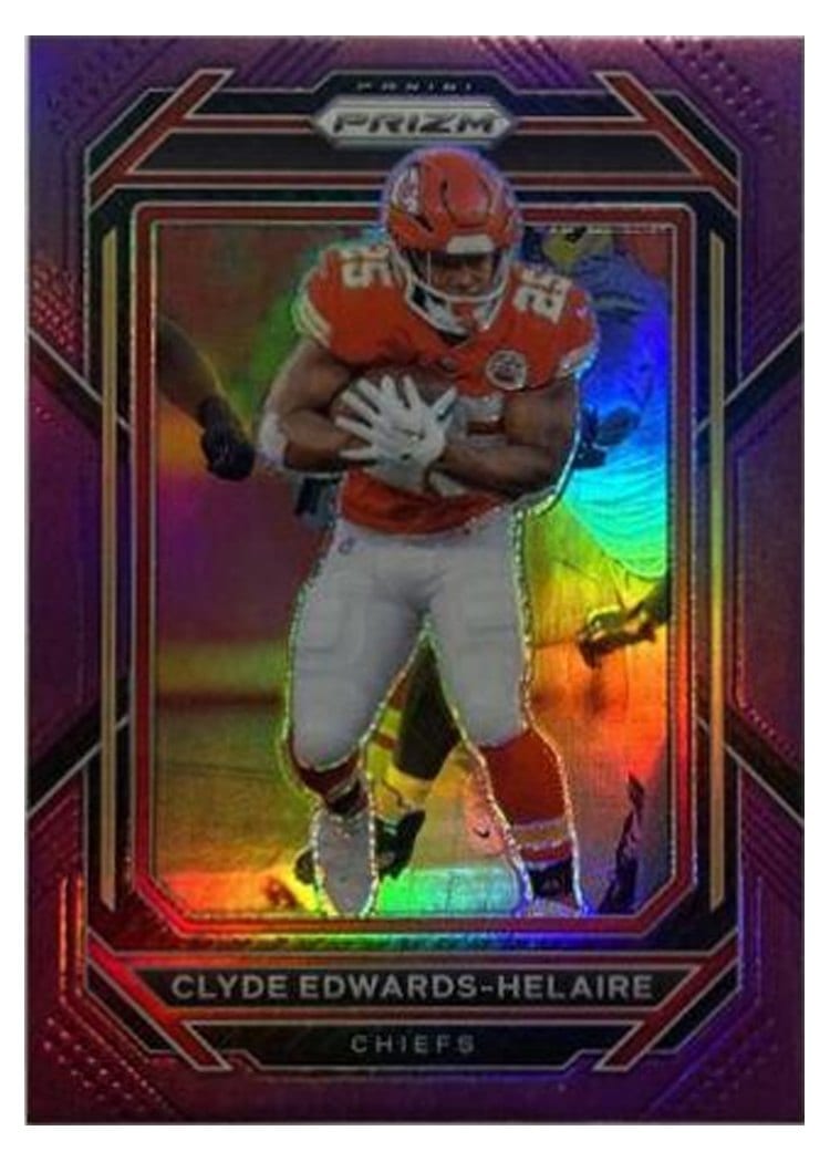 2022 Panini Prizm Base Set Clyde Edwards-Helaire #140 card