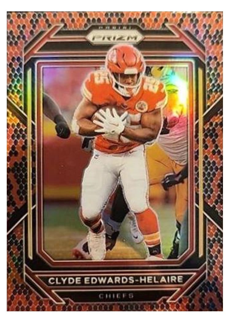 2022 Panini Prizm Base Set Clyde Edwards-Helaire #140 card