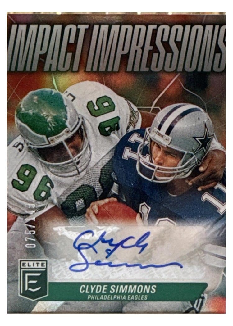2024 Donruss Elite Impact Impressions Clyde Simmons #IMI-CSI card