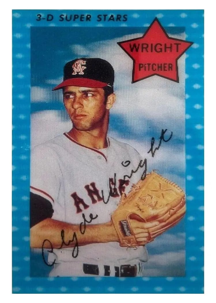 1971 Kellogg's Clyde Wright #28 card