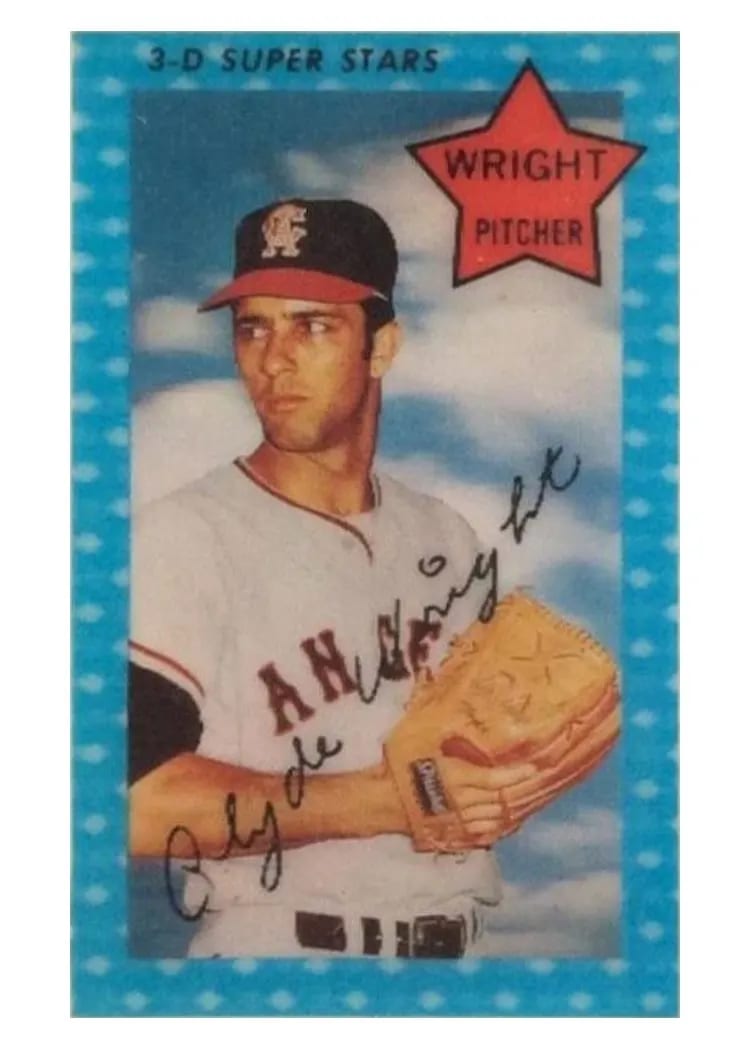 1971 Kellogg's Clyde Wright California State Logo, So 284 #28 card