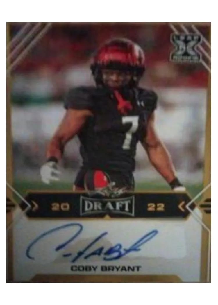 2022 Leaf Draft Autographs Coby Bryant #BA-CB2 card