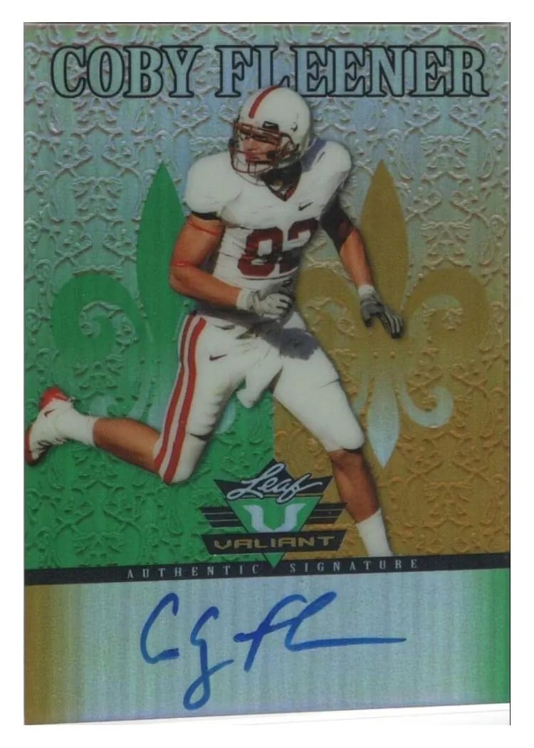 2012 Leaf Valiant Coby Fleener #CF1 card