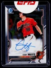 2021 Bowman Chrome Prospect Autographs Coby Mayo #CPA-CMA card