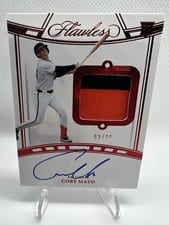 2024 Panini Flawless Prospect Patch Autographs Coby Mayo #PPA-CM card
